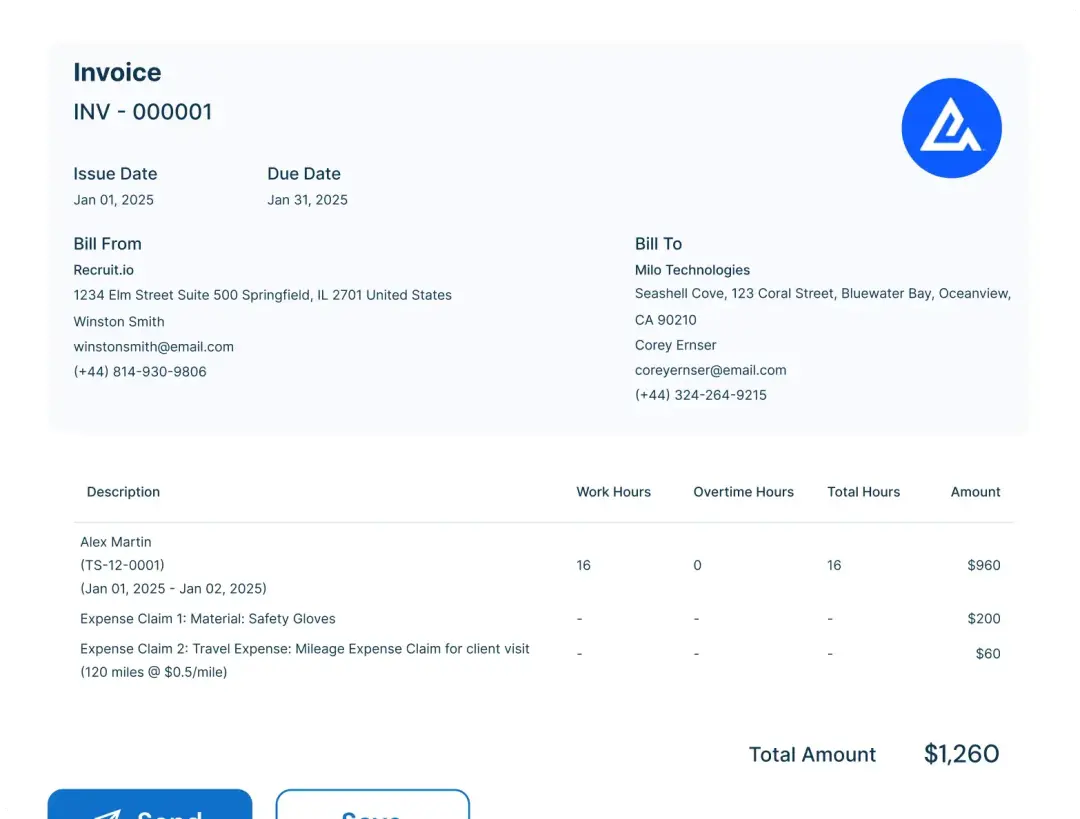 請求書の自動作成