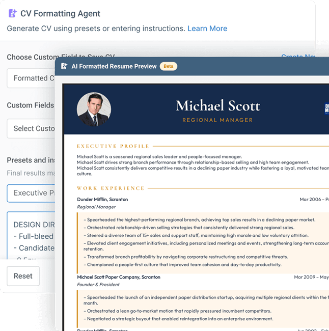 Resume/CV Formatting Agent