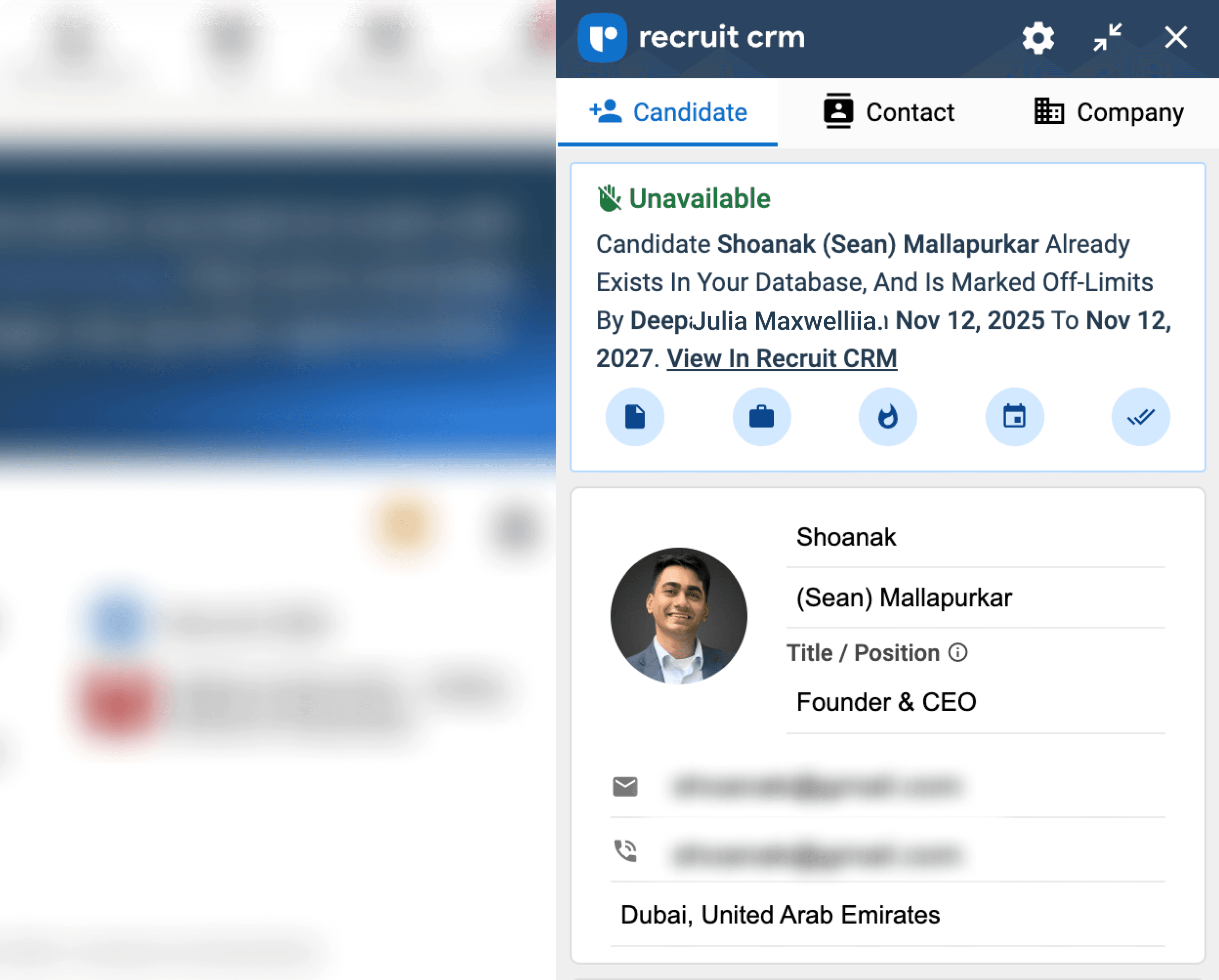Extension Chrome de Sourcing