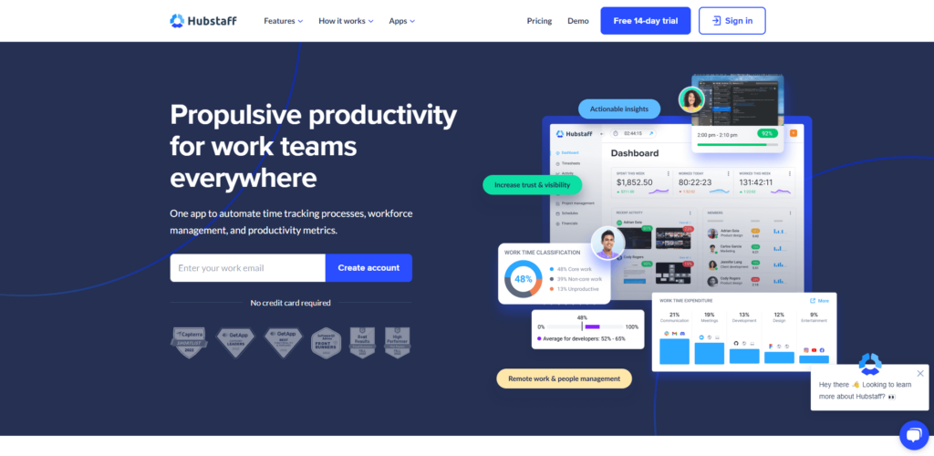 Hubstaff - Les Meilleurs Outils de Recrutement