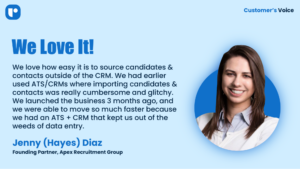 recruit crm avis des clients Jenny Diaz