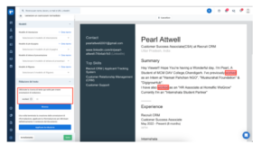 formatta i CV e i curriculum all'interno di Recruit CRM.