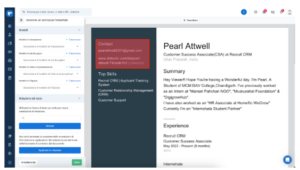  formatta i CV e i curriculum all'interno di Recruit CRM.