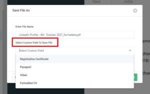 CV formatting feature on Recruit CRM