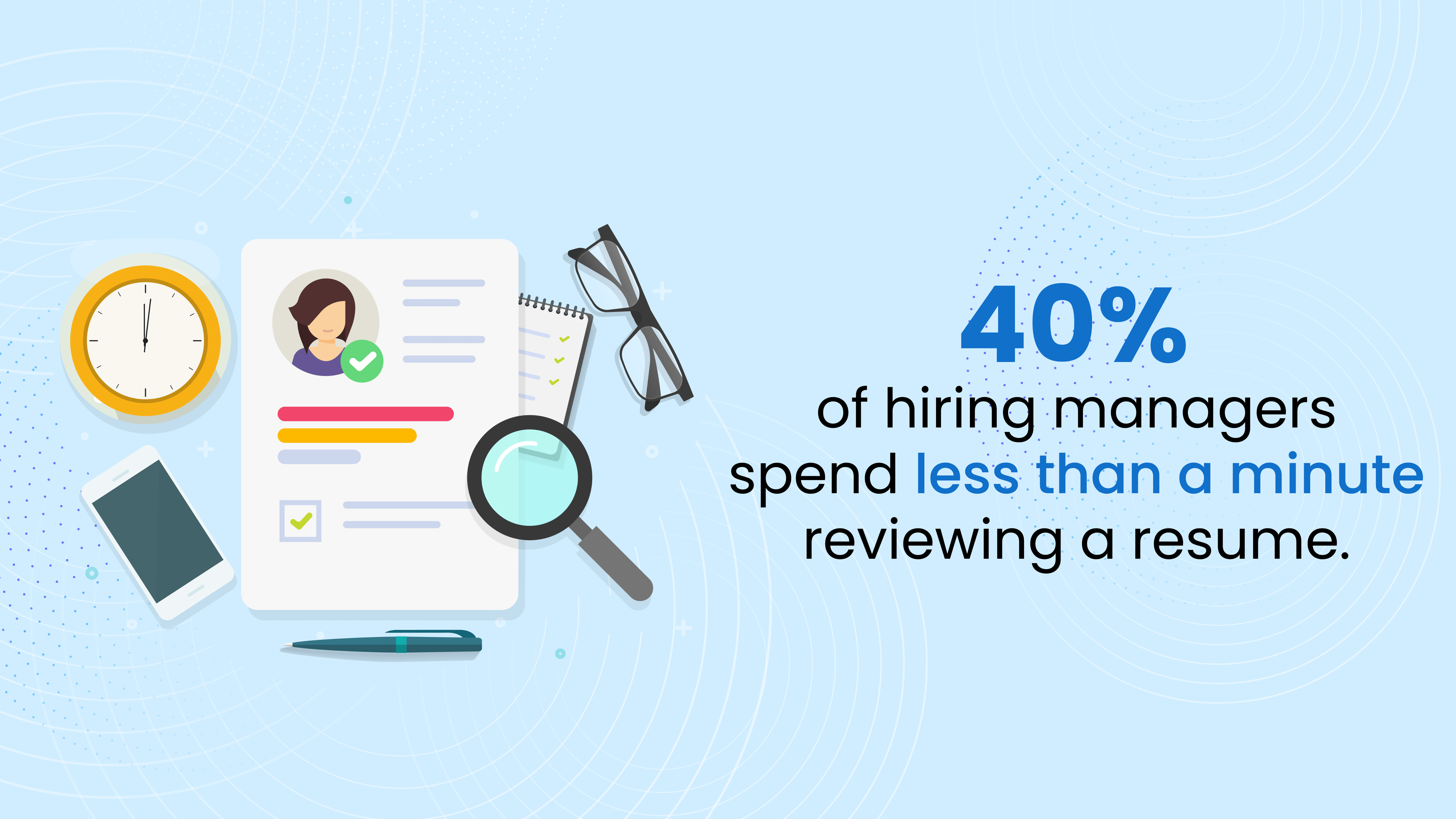 time spent on reviewing resume