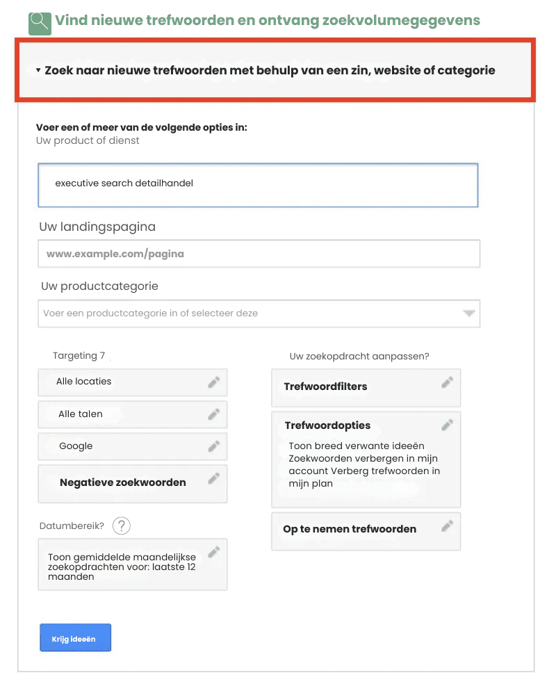 Google Adwords gebruiken 