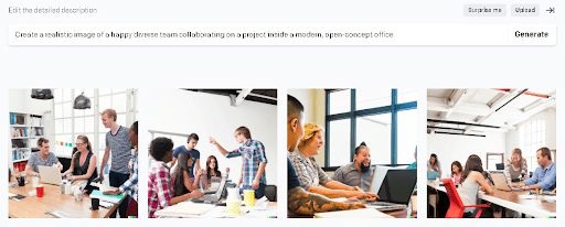 une équipe diversifiée collabore à l'image DALL-E