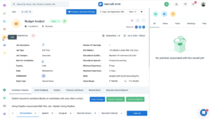 Pasos de la búsqueda de candidatos en el software de reclutamiento con IA de Recruit CRM