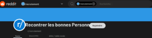 Recrutement sur Reddit