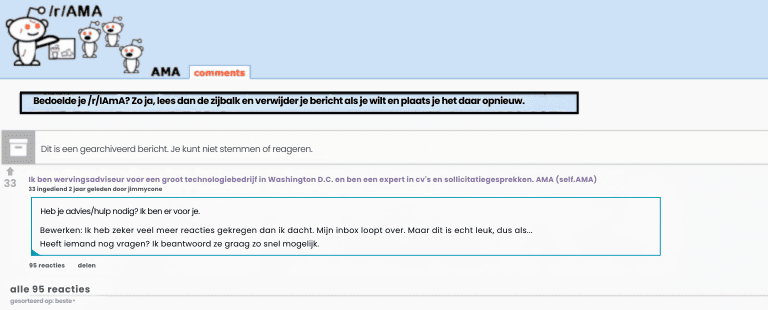 Deelnemen aan AMA-sessies