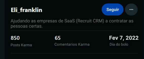 Recrutamento no Reddit