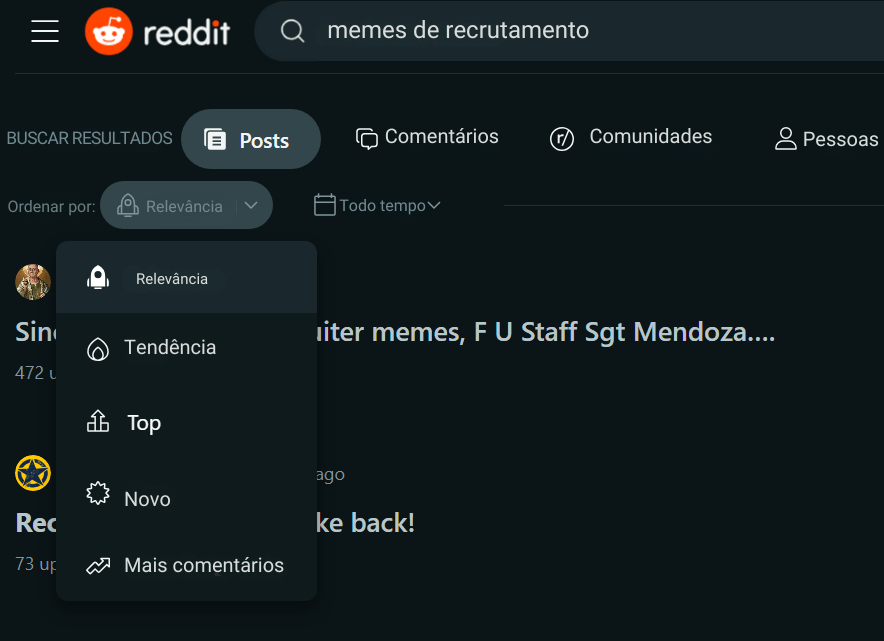 Recrutamento no Reddit