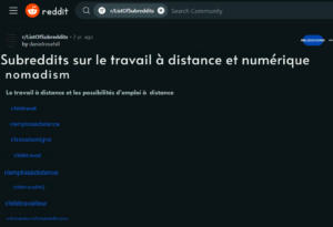 Recrutement sur Reddit