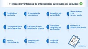 princípios éticos de verificação de antecedentes