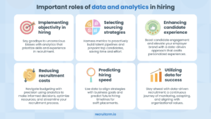 Important roles of data and analytics in data-driven recruitment