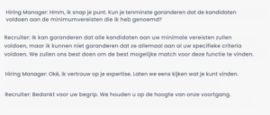 dialogen met aanwervende