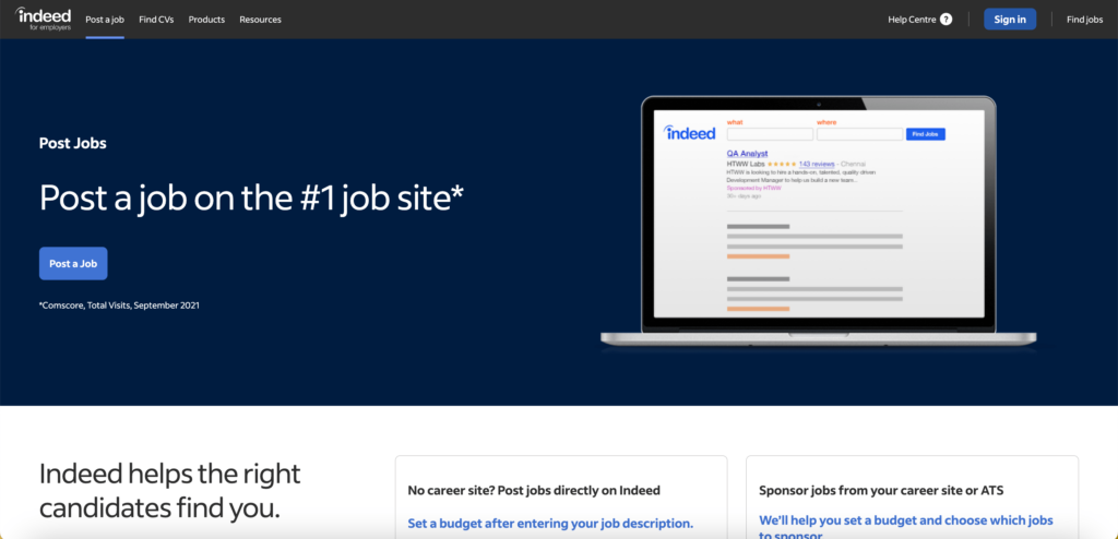 online job boards - Indeed