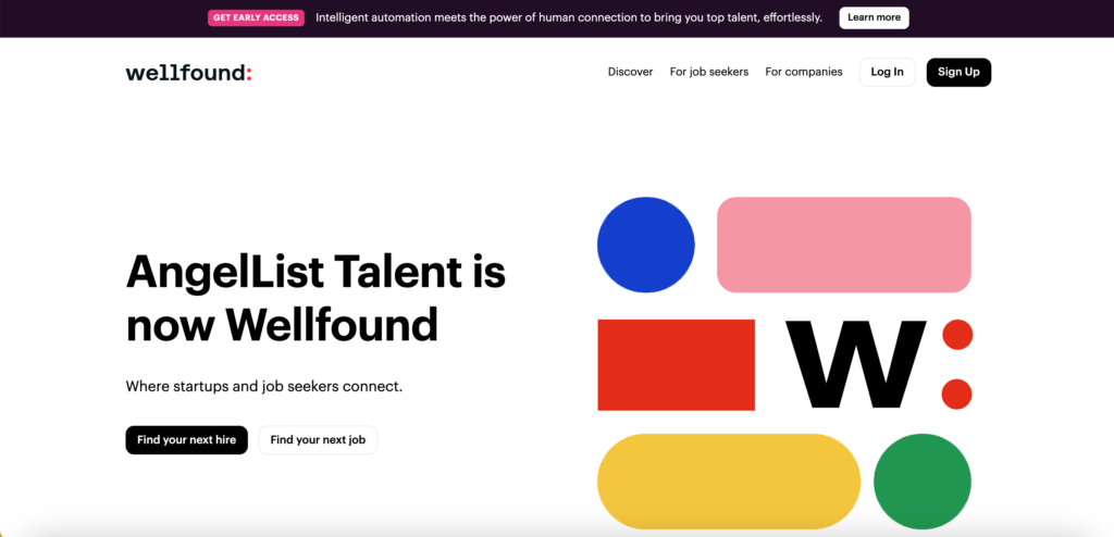 sites d'emploi en ligne - AngelList