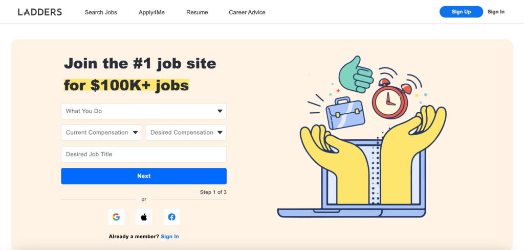 online job boards - Ladders