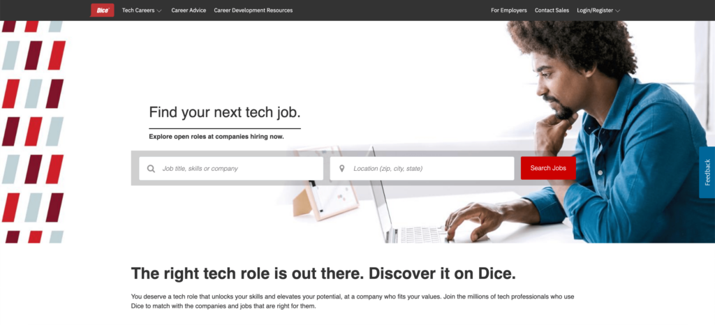 online job boards - Dice