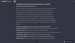 Functiebeschrijving plugin