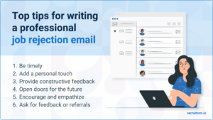 infographic on job rejection email templates