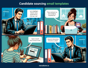 Modelos de correio eletrónico para recrutamento de candidatos
