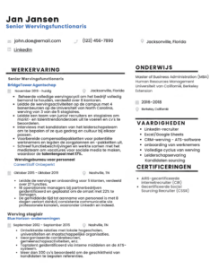 GRATIS recruiter cv