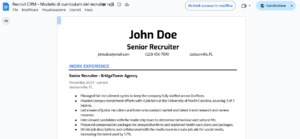  competenze del curriculum del reclutatore