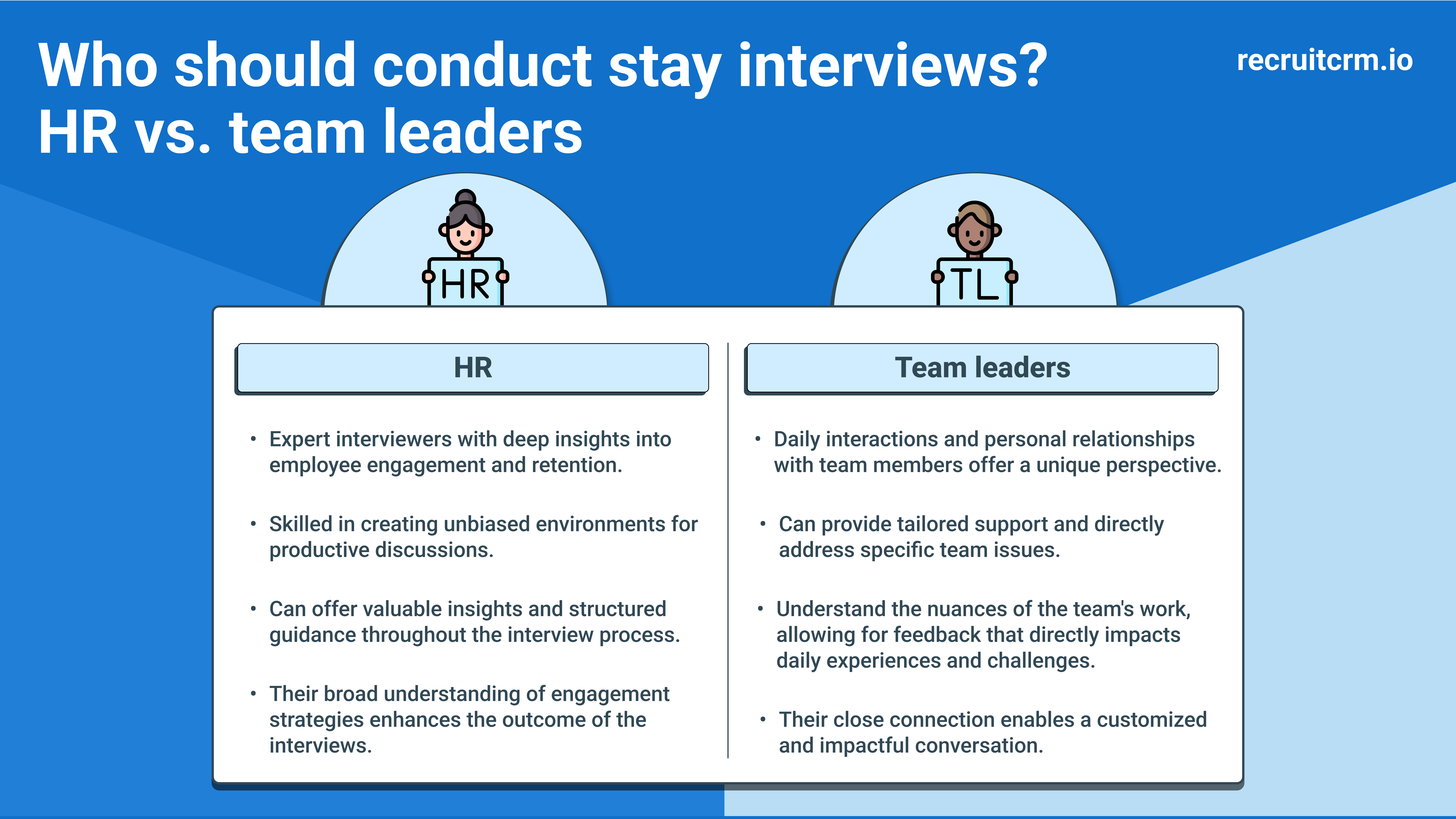 who should conduct a stay interview