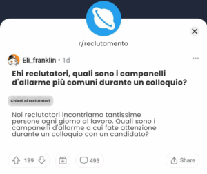 Reddit sulle bandiere rosse dei colloqui!
