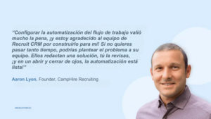 Avanza con la Workflow Automation de Recruit CRM 8 automatizacion del flujo de trabajo