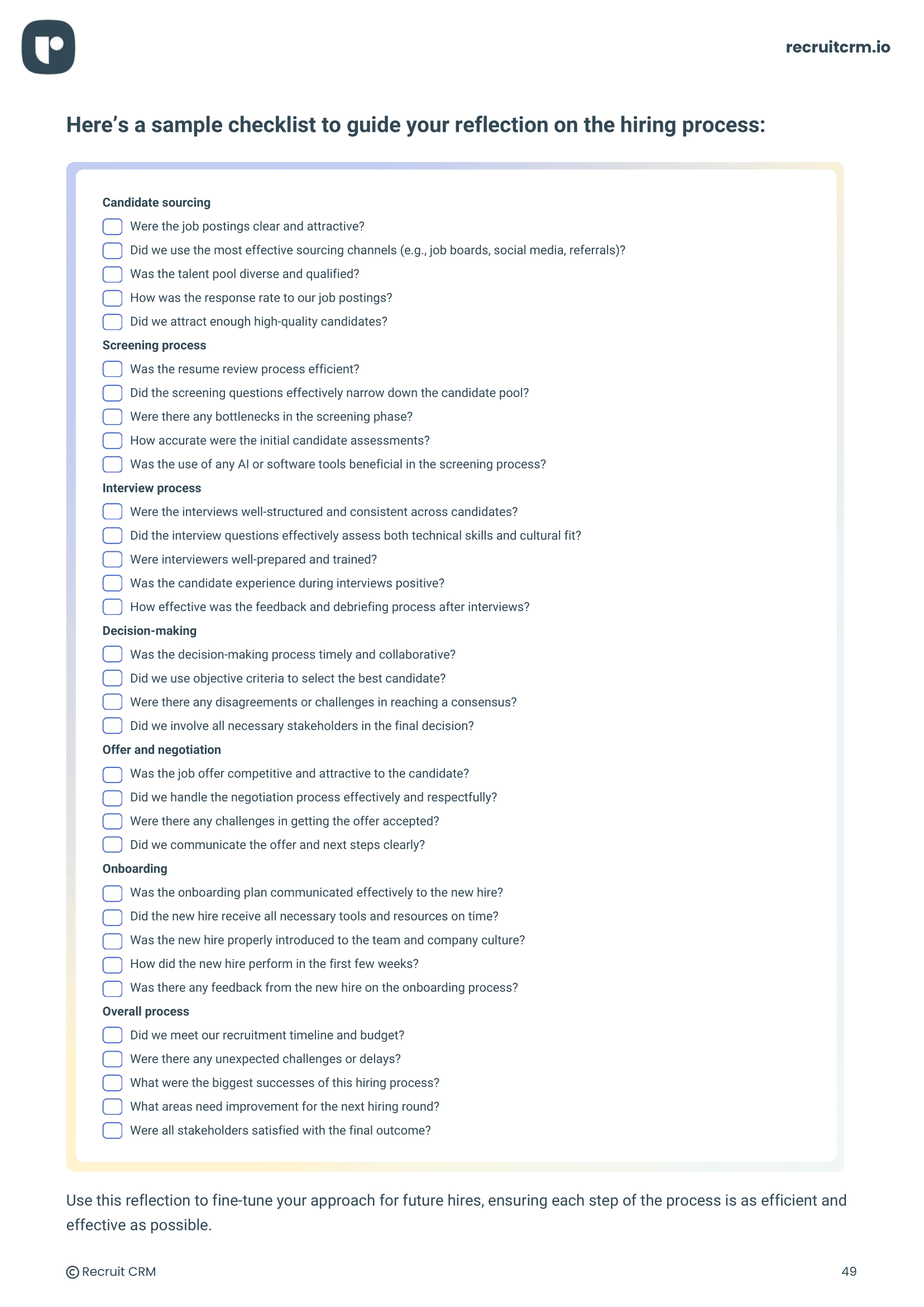 hiring-checklist