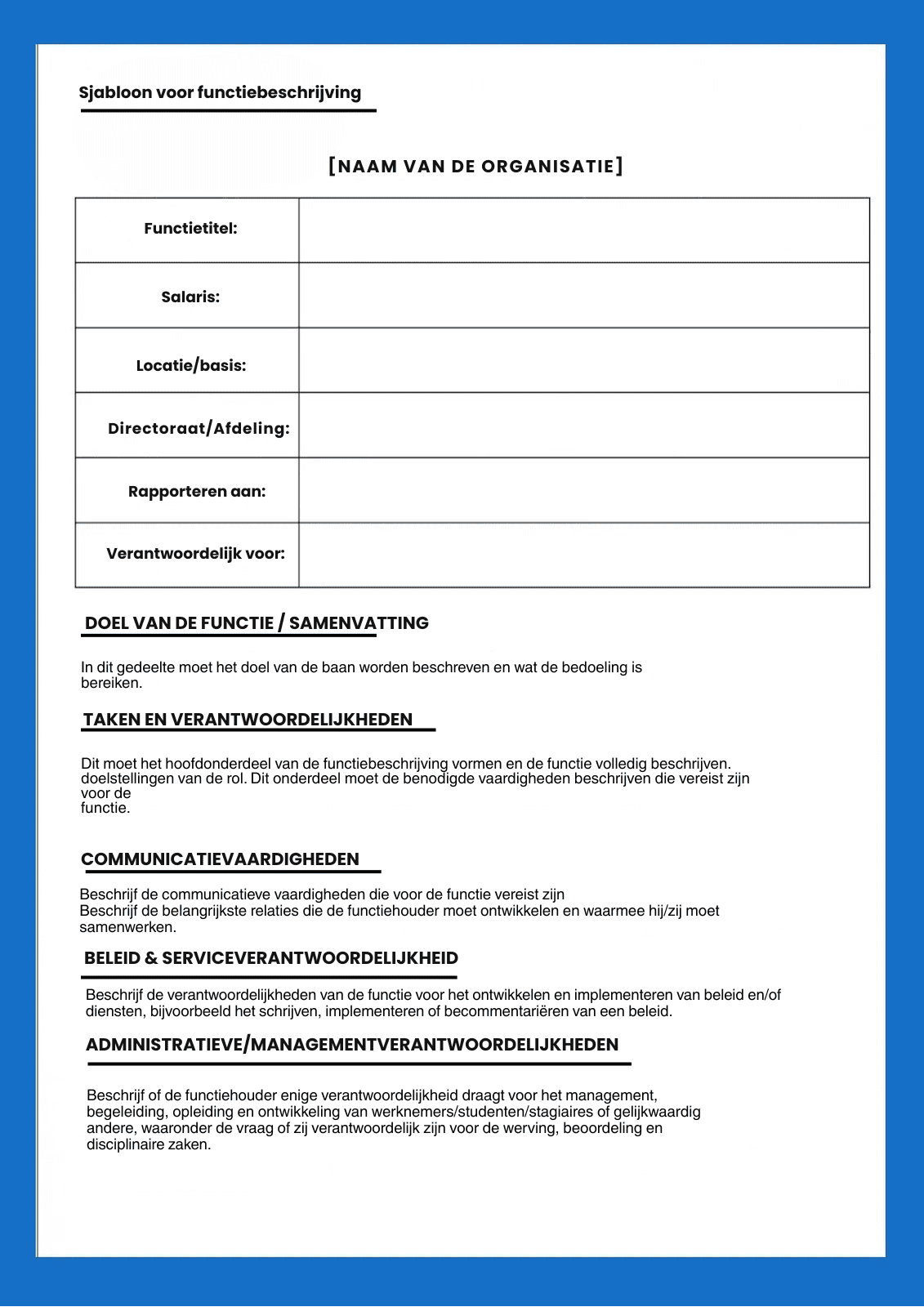 Perfect your job descriptions