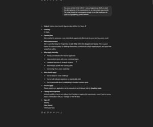 Internal job promotion chatgpt prompt