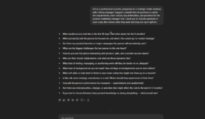 hiring manager collaboration chatgpt prompt