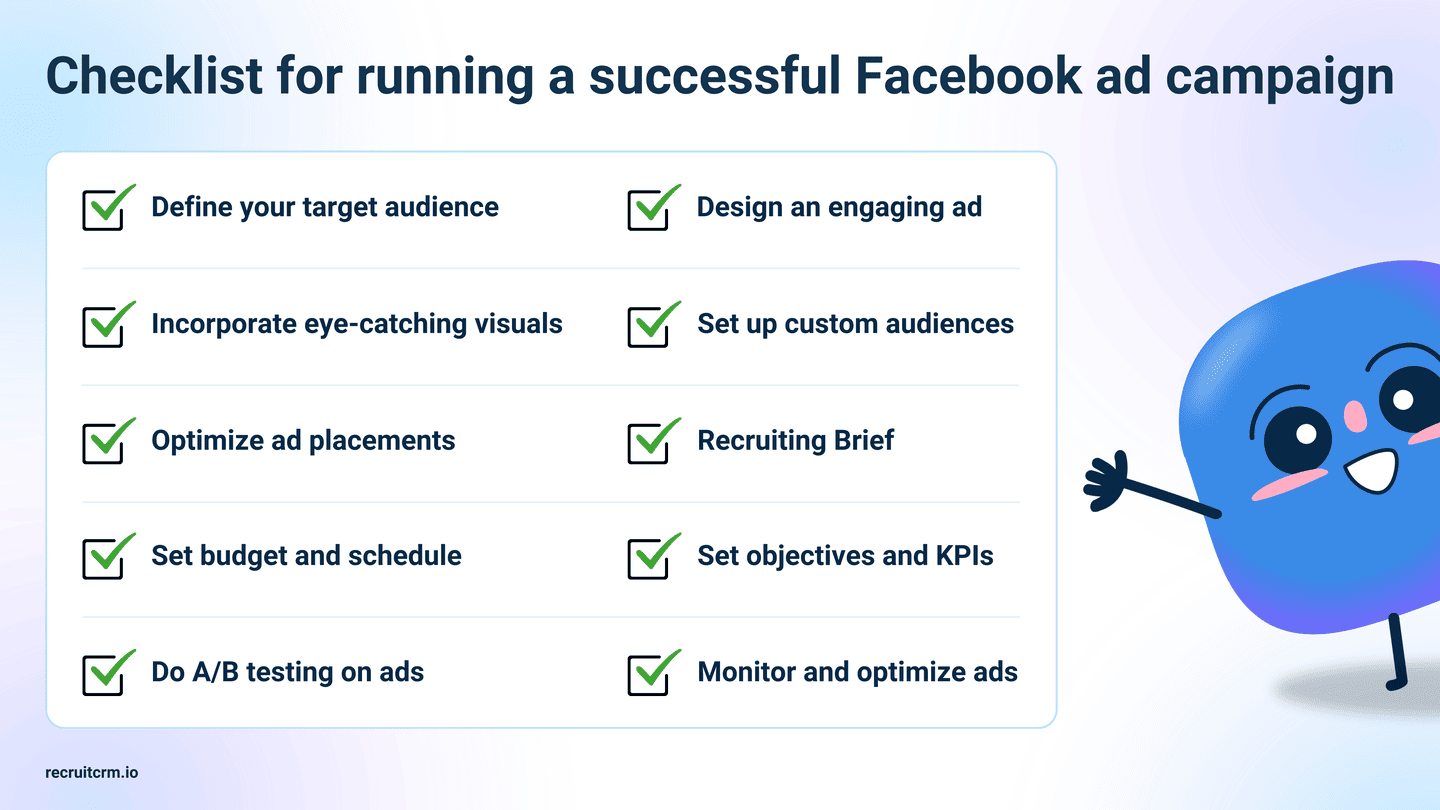 Facebook recruiting checklist