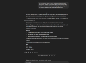 job offer letter chatgpt prompt