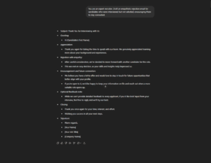 rejection email chatgpt prompt