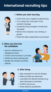International recruiting tips