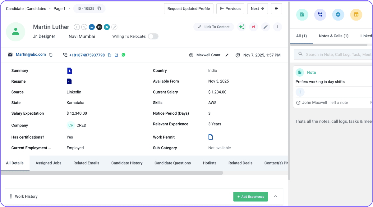 Personalized profile