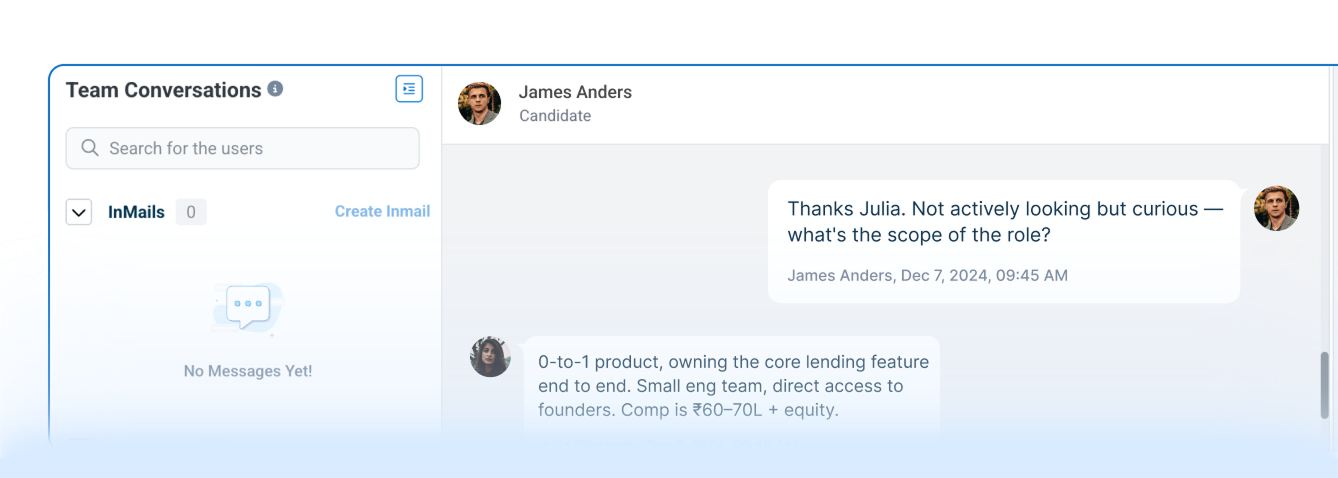 LinkedIn messaging integration