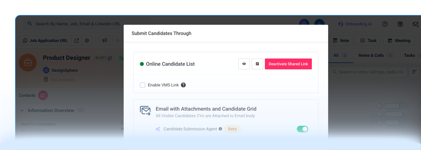 Submit candidates